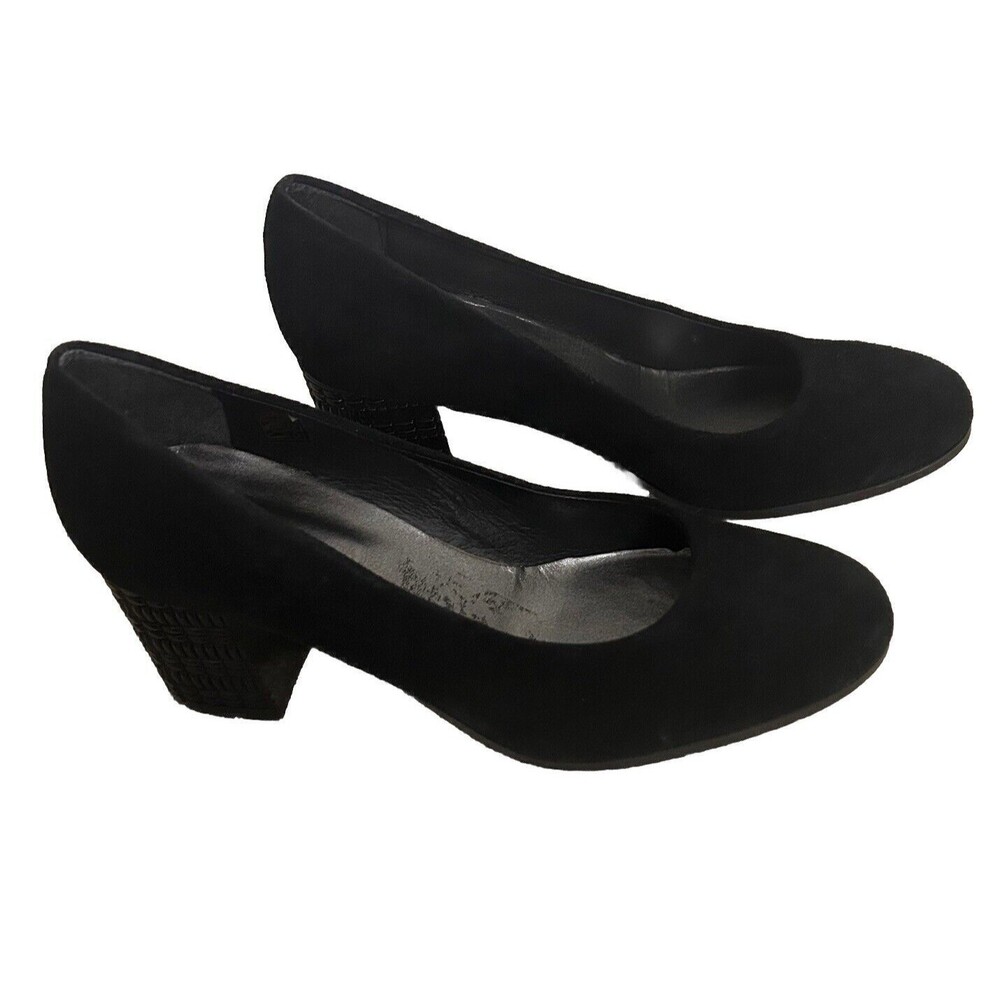 Rizzoli Women's Black Suede Slip-On 2.5" Pumps Size 37 US Size 6.5